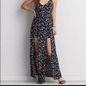 American eagle outfitters floral maxi romper dress